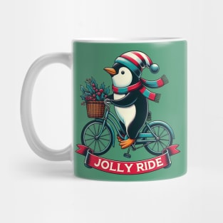 Jolly Ride - Cute penguin on a bicycle Mug